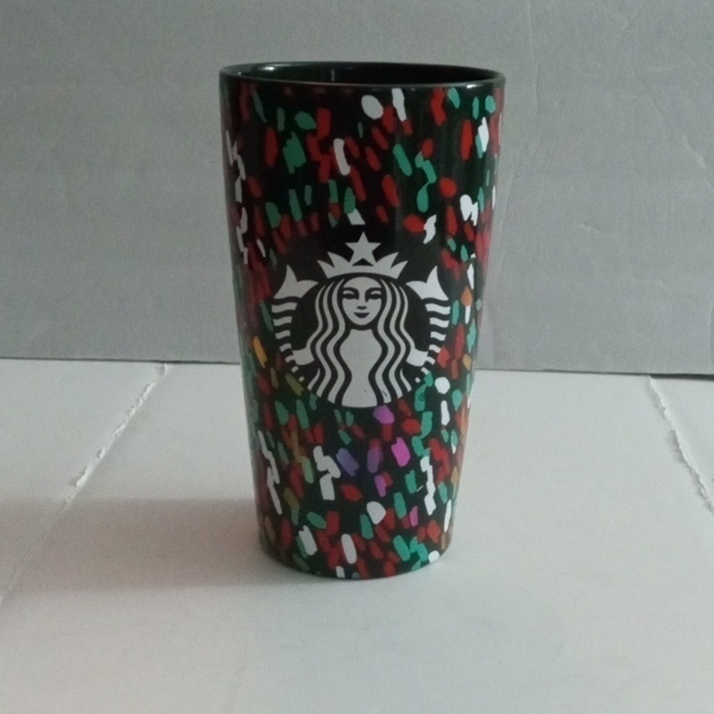 Starbucks 2019 Holiday Season Green ConfettiTumbler 12oz, preowned